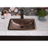 Pure Copper Hand Hammered 21 inch Venetian Dual Mount Drop In Undermount Bathroom Sink